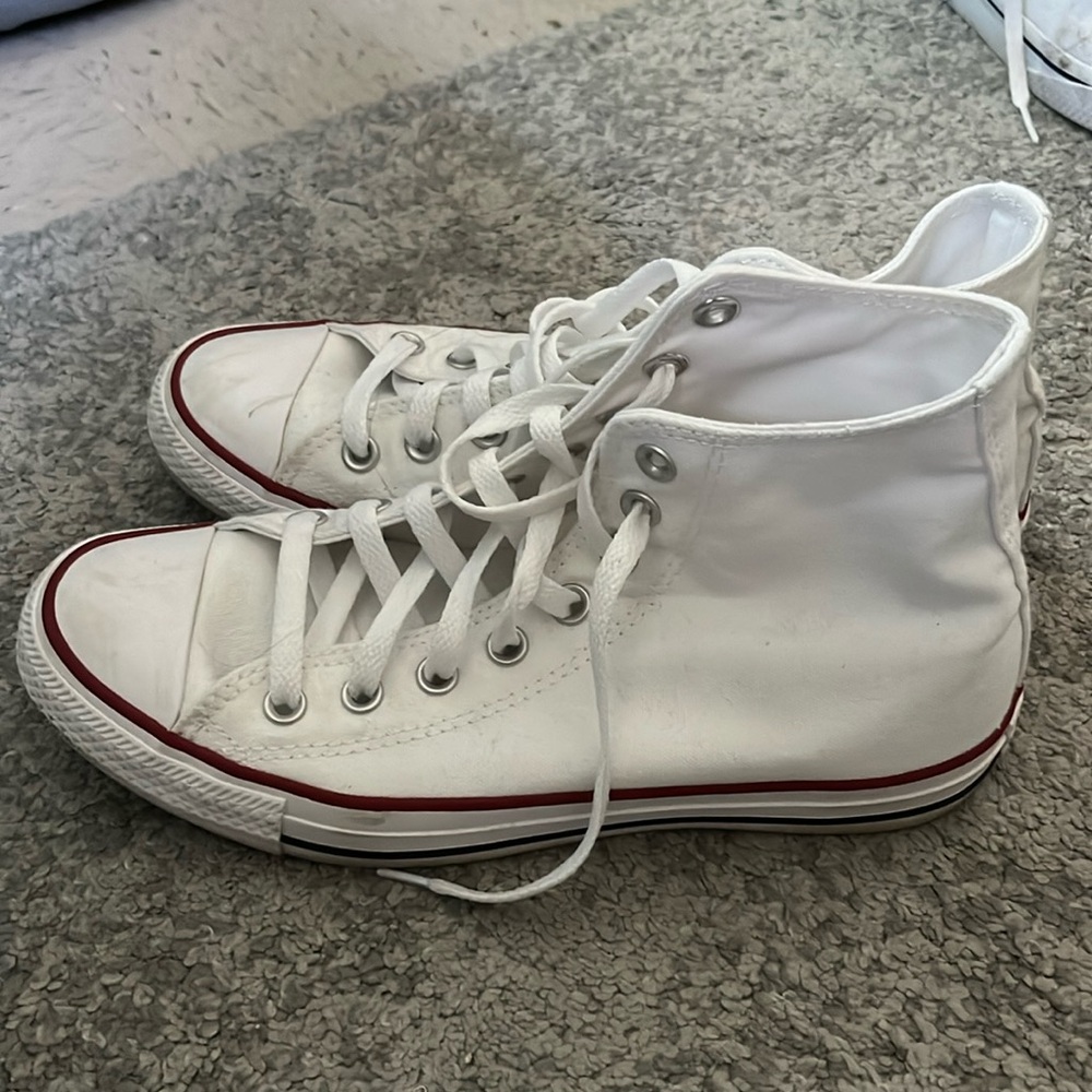 White Converse High Tops